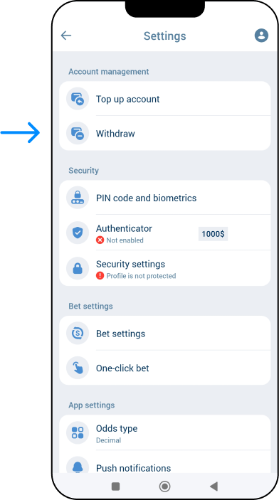 App withdrawal - 1xbet Online Somalia