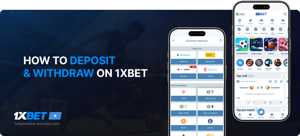 How to Deposit & Withdraw on 1xBet - 1xbet Online Somalia