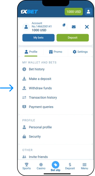 How to withdraw from 1xBet - 1xbet Online Somalia