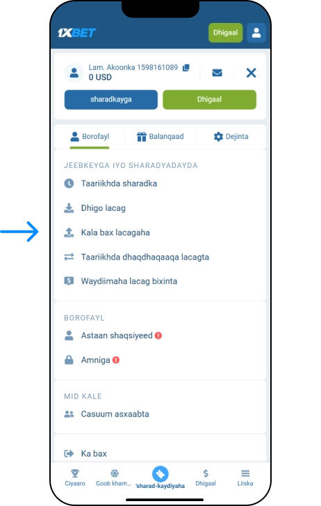 Sida lacag looga saaro 1xBet - 1xbet Online Somalia