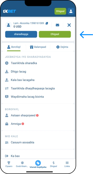 Sida lacag loogu shubo 1xBet - 1xbet Online Somalia