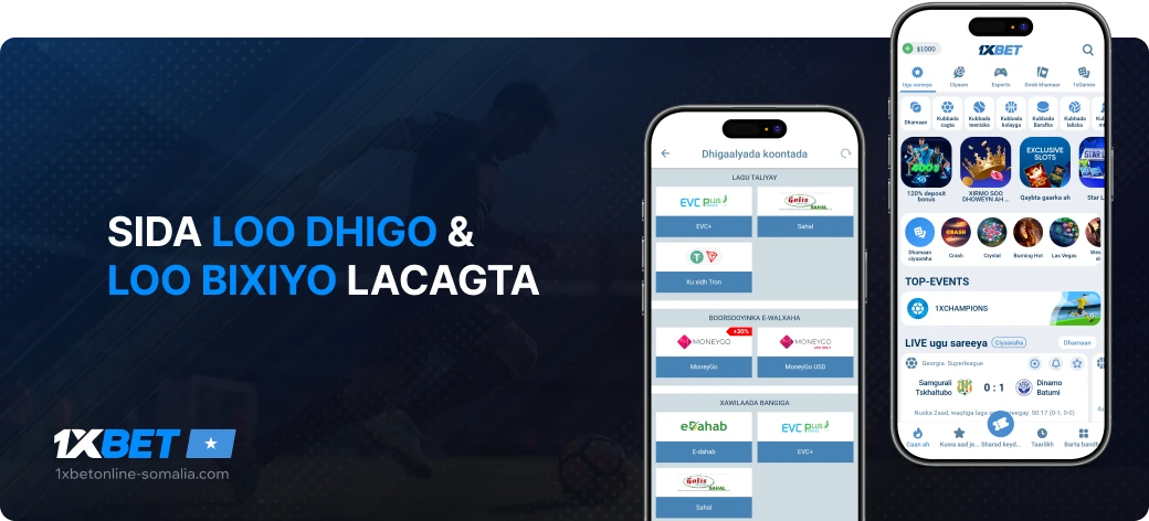 Sida Loo Dhigo & Loo Bixiyo Lacagta - 1xbet Online Somalia