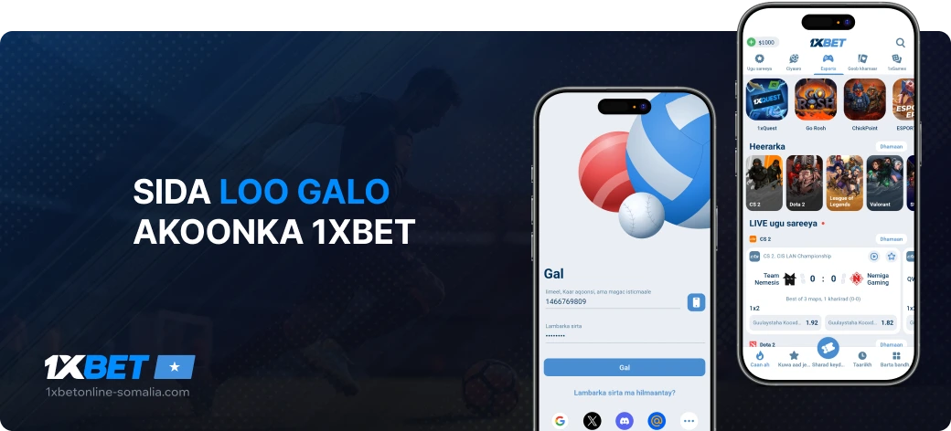 Sida Loo Galo Akoonka 1xBet - 1xbet Online Somalia